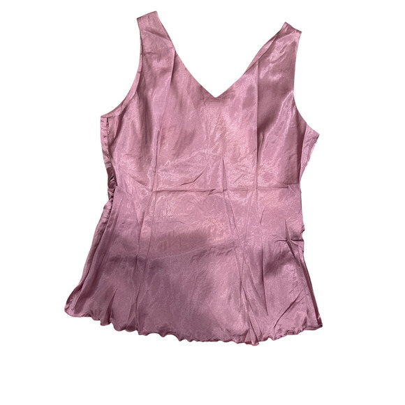 Bisou Bisou Vintage Camisole Fairy Mermaidcore -Sz 14-Satin Lace Beaded Top Y2K - Picture 4 of 5